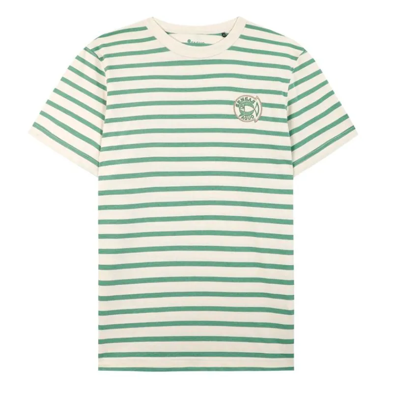 Sensas T-Shirts, Polos & Chemises^Tee Shirt Manches Courtes Homme Faguo Lugny - Ecru/Vert