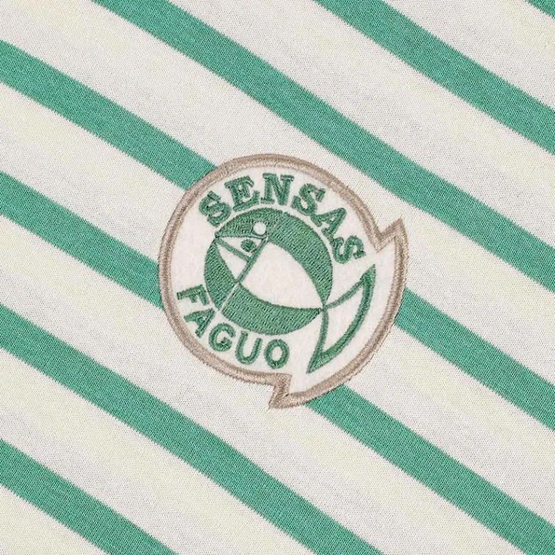 Sensas T-Shirts, Polos & Chemises^Tee Shirt Manches Courtes Homme Faguo Lugny - Ecru/Vert