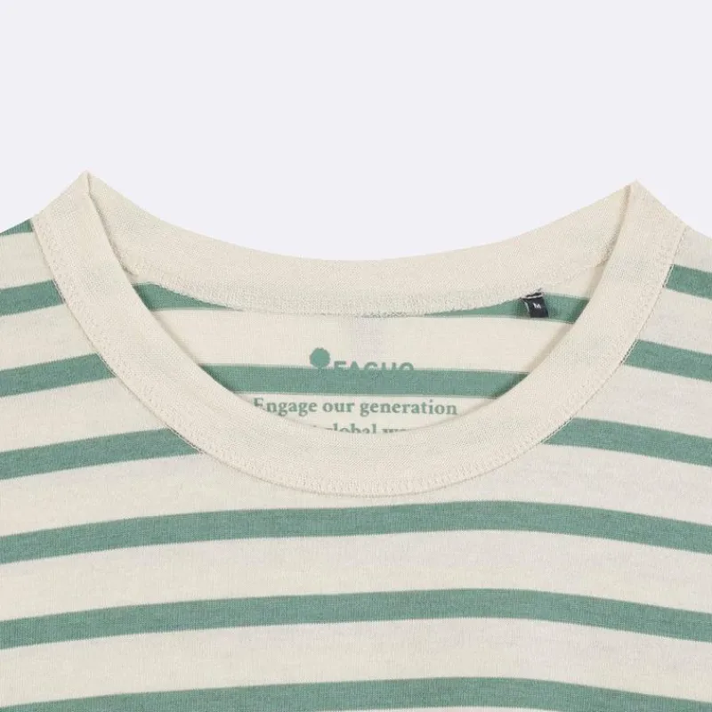 Sensas T-Shirts, Polos & Chemises^Tee Shirt Manches Courtes Homme Faguo Lugny - Ecru/Vert