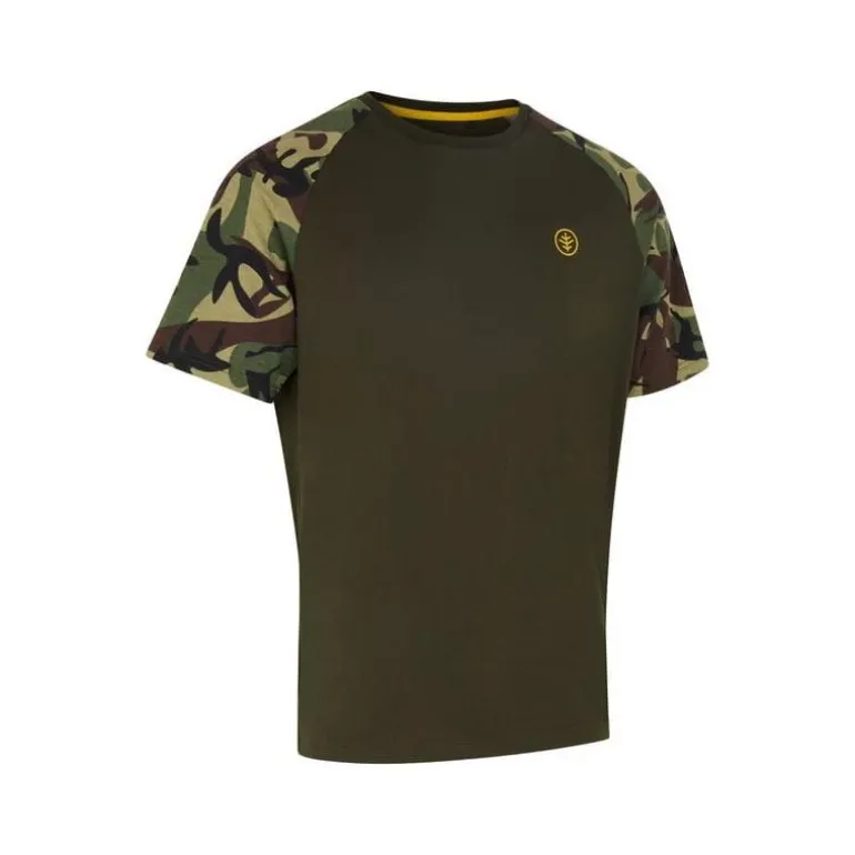 Tee Shirt Manches Courtes Homme Wychwood Carp T-Shirt Tactical - Kaki/Camo