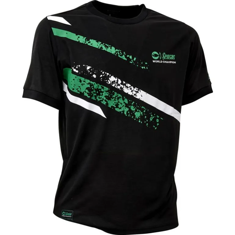 Tee Shirt Manches Courtes Homme Sensas Stripes - Noir