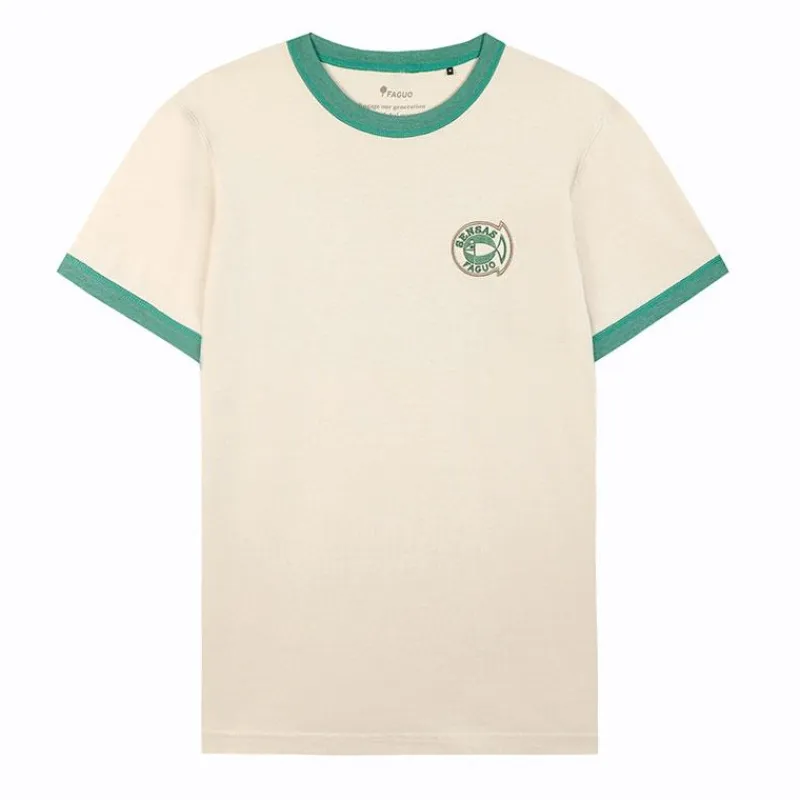 Sensas T-Shirts, Polos & Chemises^Tee Shirt Manches Courtes Homme Faguo Massoury - Ecru