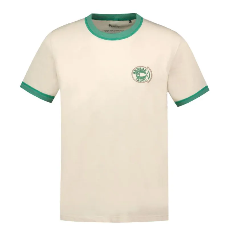 Sensas T-Shirts, Polos & Chemises^Tee Shirt Manches Courtes Homme Faguo Massoury - Ecru