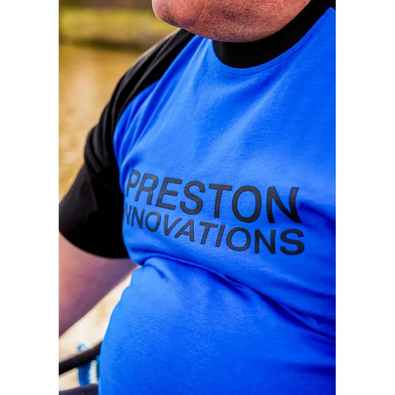 Tee Shirt Manches Courtes Homme Preston Innovations Lightweight Blue Raglan - Bleu