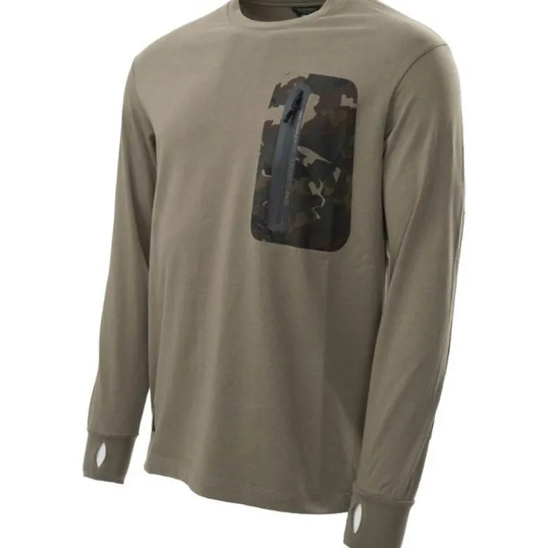 Tee Shirt Manches Courtes Homme Nash Zt Hd Long Sleeve - Kaki