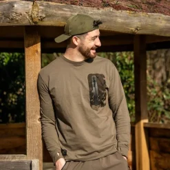 Tee Shirt Manches Courtes Homme Nash Zt Hd Long Sleeve - Kaki