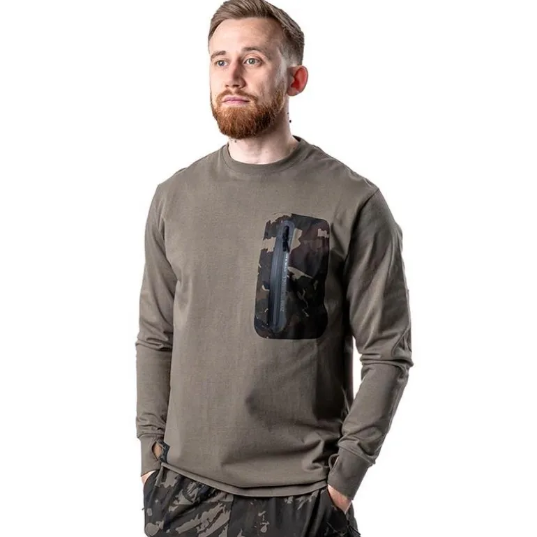 Tee Shirt Manches Courtes Homme Nash Zt Hd Long Sleeve - Kaki