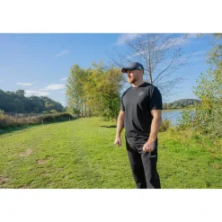 Tee Shirt Manches Courtes Homme Preston Innovations Core Collection T-Shirt - Noir