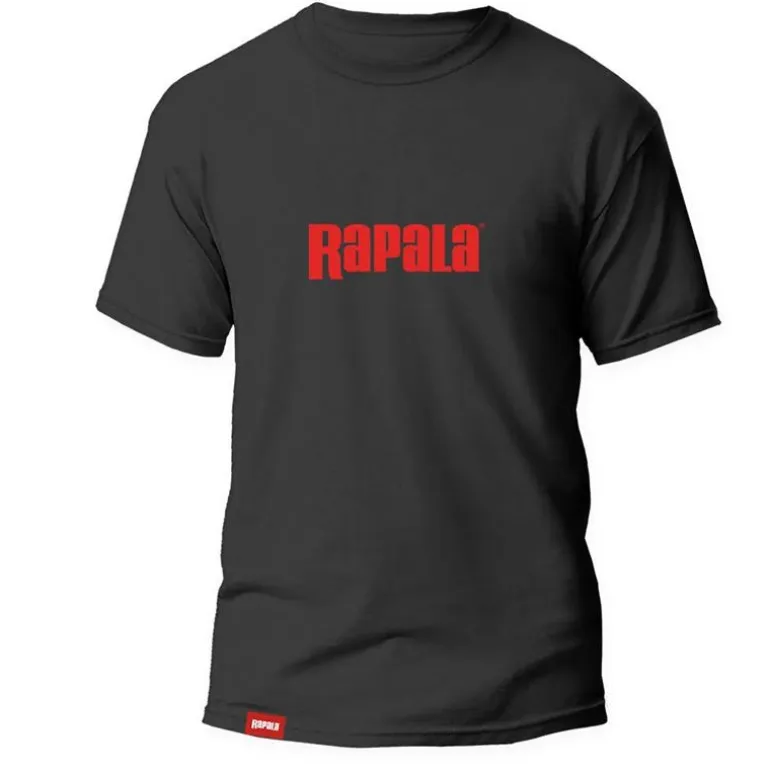 Tee Shirt Manches Courtes Homme Rapala Black Red Logo T-Shirt - Noir