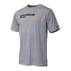 Tee Shirt Manches Courtes Homme Savage Gear Signature Logo - Gris