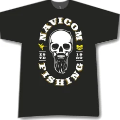Tee Shirt Manches Courtes Homme Navicom 2020 Skull Fred Jullian - Noir