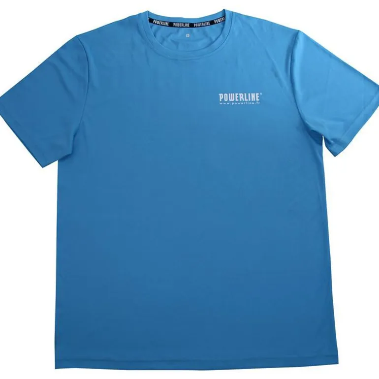 Tee Shirt Manches Courtes Homme Powerline - Bleu