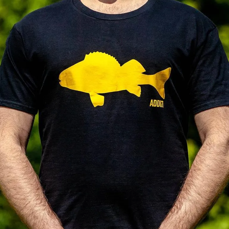 Tee Shirt Manches Courtes Homme Fishxplorer Addict Perche - Noir