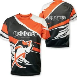 Delalande Anti-Uv^Tee Shirt Manches Courtes Homme - Orange