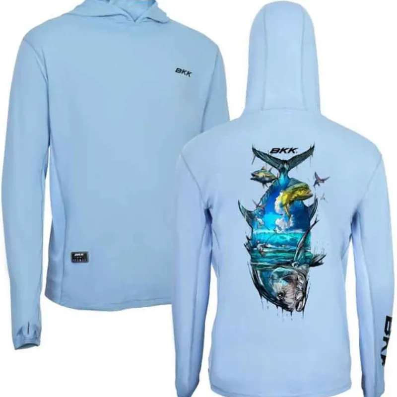 BKK Anti-Uv^Tee Shirt Manches Longues Long Sleeve Performance Shirt Gt - Bleu