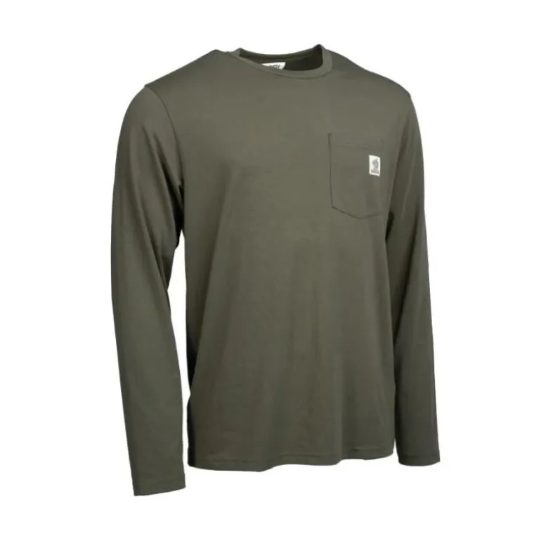 Tee Shirt Manches Longues Homme Nash Make It Happen Carp Logo Long Sleeve - Vert