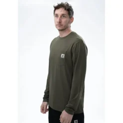 Tee Shirt Manches Longues Homme Nash Make It Happen Carp Logo Long Sleeve - Vert