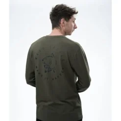 Tee Shirt Manches Longues Homme Nash Make It Happen Carp Logo Long Sleeve - Vert