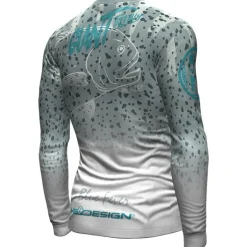 Tee Shirt Manches Longues Homme Hot Spot Design Ocean Performance Giant Trevally - Gris