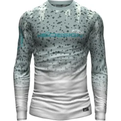 Tee Shirt Manches Longues Homme Hot Spot Design Ocean Performance Giant Trevally - Gris