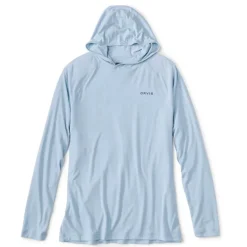 Tee Shirt Manches Longues Homme Orvis Dricast Logo Hoodie - Blue Fog