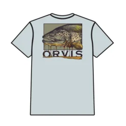 Tee Shirt Manches Longues Homme Orvis Dripping Trout - Bleu