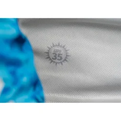 Tee Shirt Manches Longues Homme Preston Innovations Performance Sun Shirt Upf-35 - Blanc/Bleu