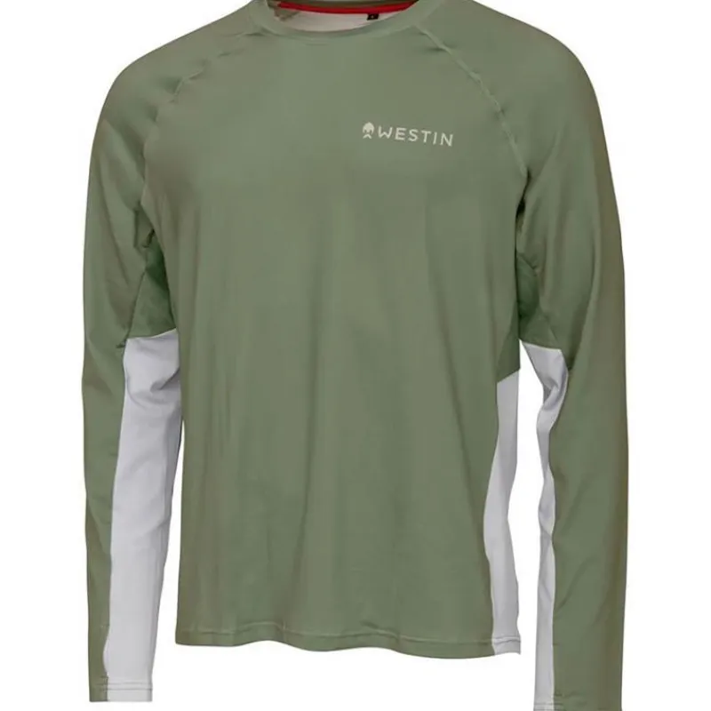 Westin Anti-Uv^Tee Shirt Manches Longues Homme Flats Upf Shirt - Sage Green