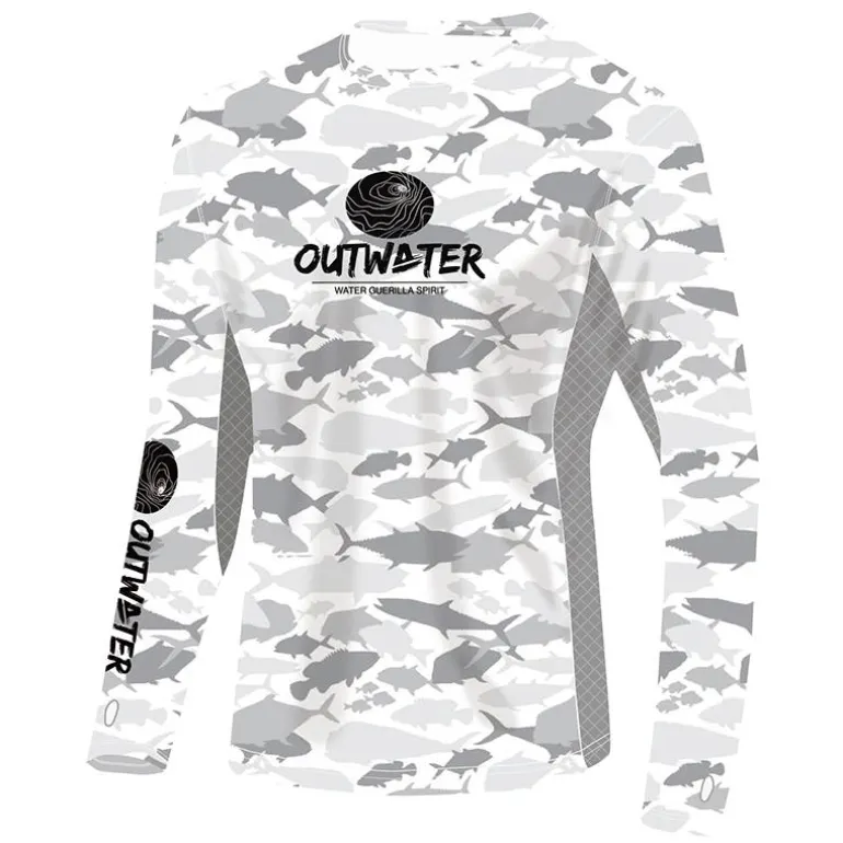 Tee Shirt Manches Longues Homme Outwater Spreks Fish Camo