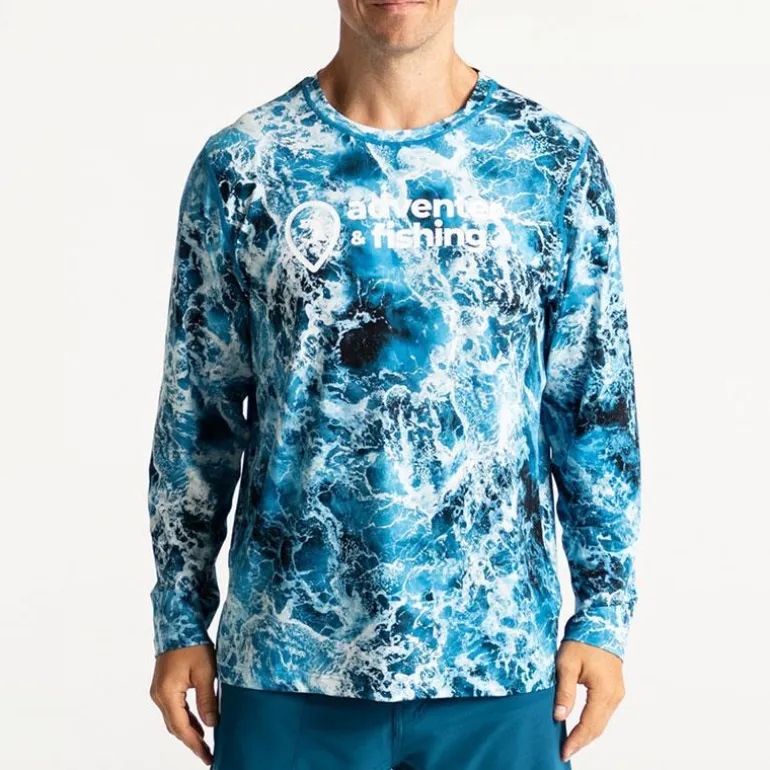 Tee Shirt Manches Longues Homme Adventer & Fishing Bozed Anti Uv - Gris