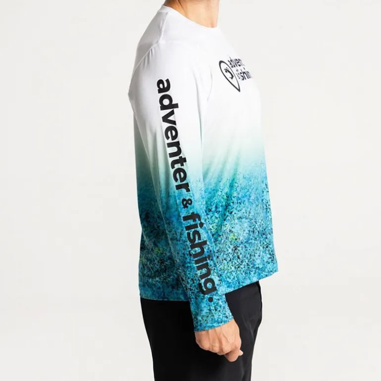 Tee Shirt Manches Longues Homme Adventer & Fishing Bozed Anti Uv - Bleu