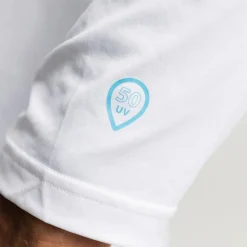 Tee Shirt Manches Longues Homme Adventer & Fishing Golon Anti Uv - Blanc/Bleu