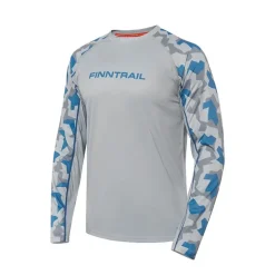 Tee Shirt Manches Longues Homme Finntrail Anti Uv Wave - Gris
