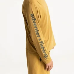 Tee Shirt Manches Longues Homme Adventer & Fishing Golon Anti Uv - Jaune