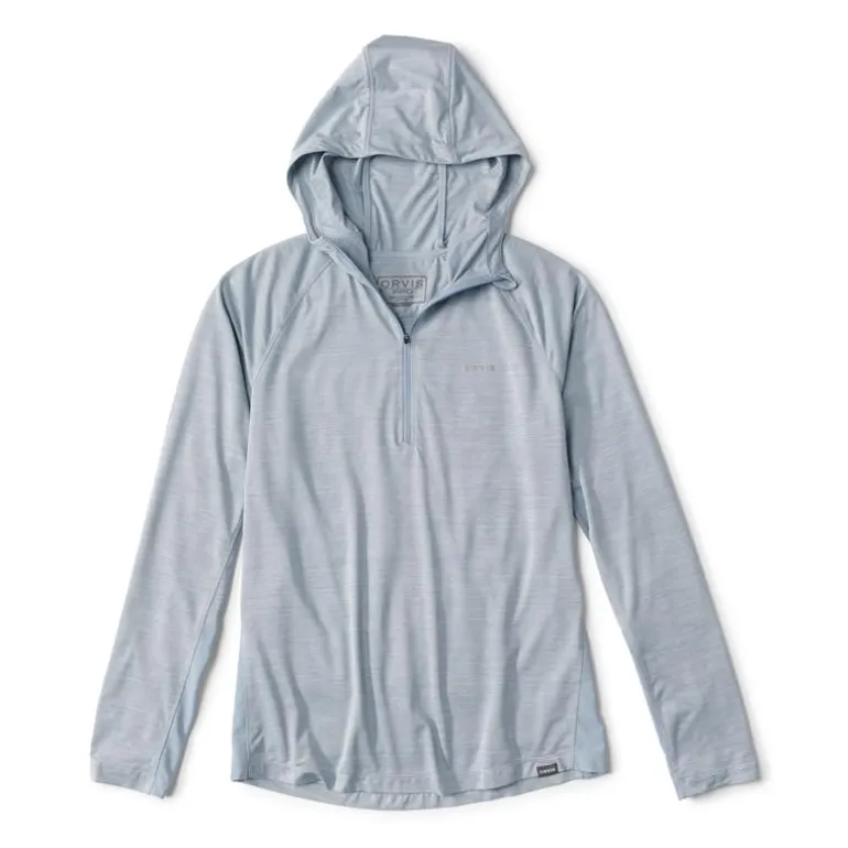 Tee Shirt Manches Longues Homme Orvis Avec Capuche Pro Sun - Bleu Clair