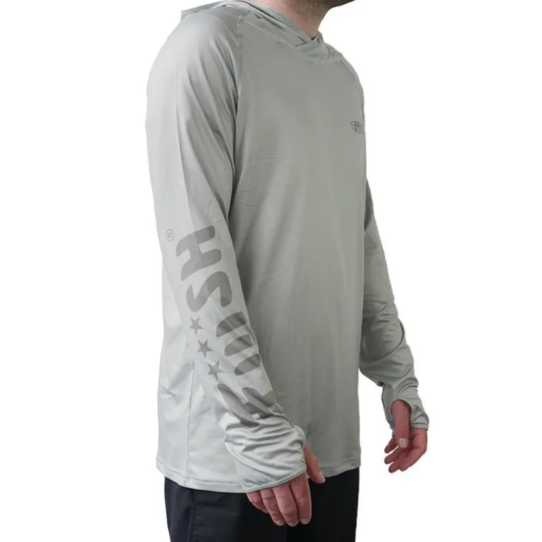 Tee Shirt Manches Longues Homme Fiiish Capuche Anti Uv Long Sleeve - Olive