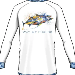 W.O.F. Anti-Uv|T-Shirts, Polos & Chemises^Tee Shirt Manches Longues Homme Uv Thon - Blanc