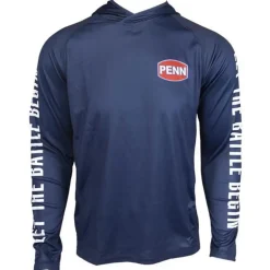 Tee Shirt Manches Longues Homme Penn Pro Hooded Jersey Anti Uv - Marine