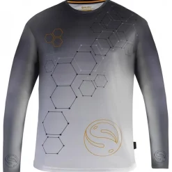 Guru Anti-Uv^Tee Shirt Manches Longues Homme Hexagon Sun Core Upf 50+ - Gris
