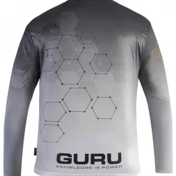 Guru Anti-Uv^Tee Shirt Manches Longues Homme Hexagon Sun Core Upf 50+ - Gris