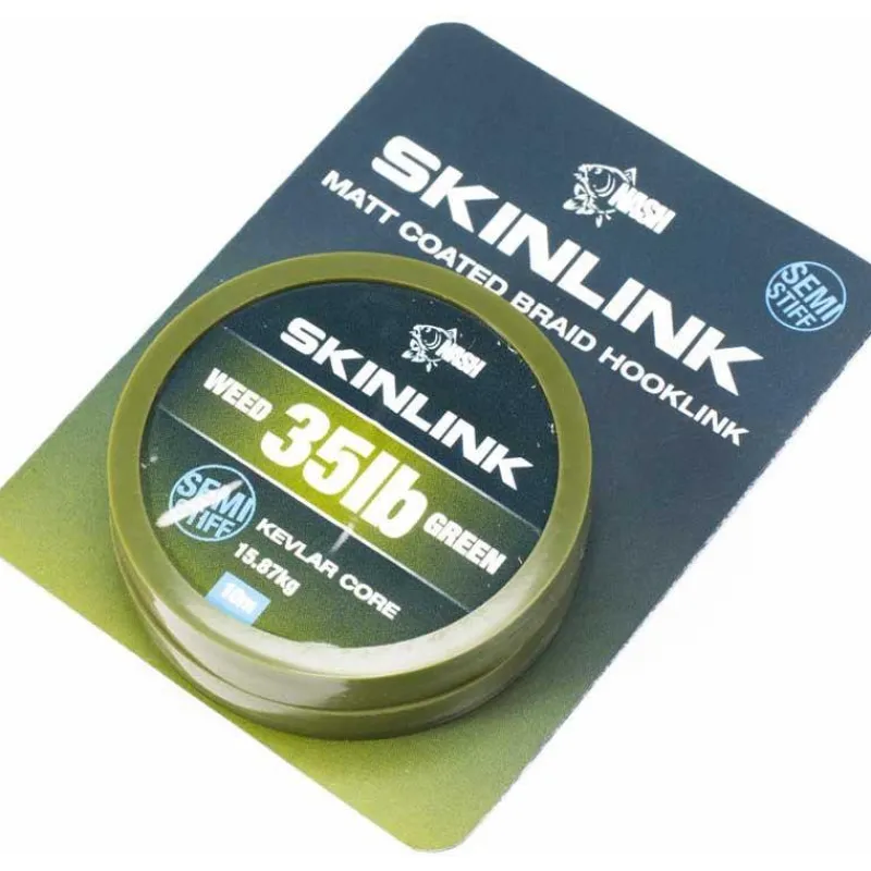 Nash Montages Carpe^Tresse A Bas De Ligne Skinlink Semi-Stiff - 10M