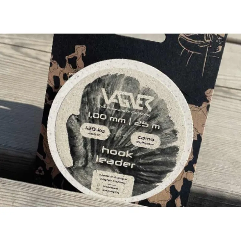 Tresse À Bas De Ligne Vagner Hook Leader Camo Multicolore - 25M