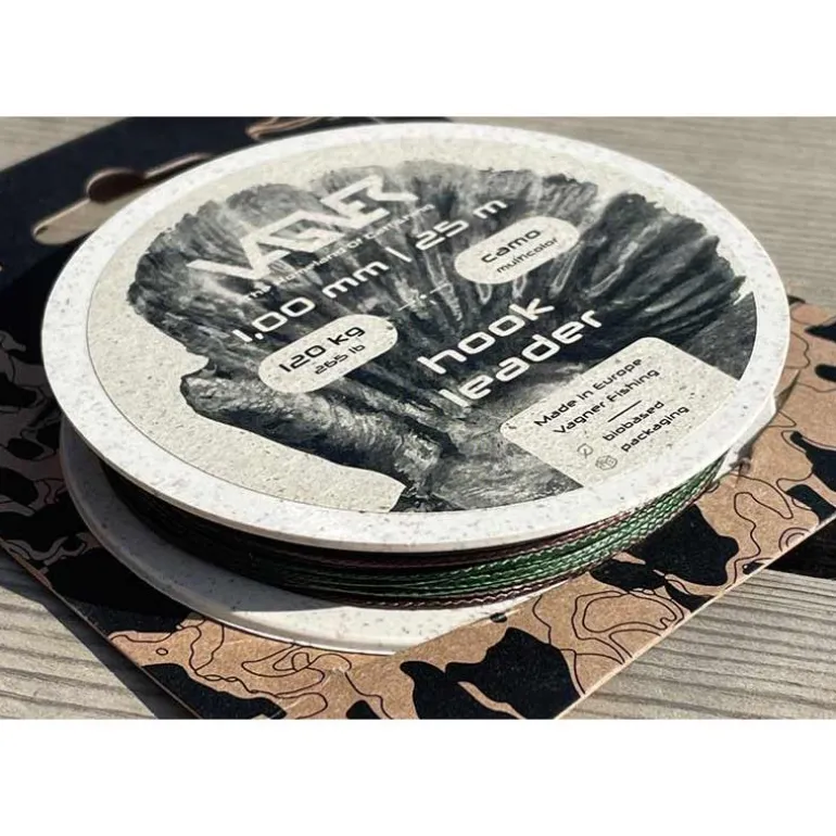 Tresse À Bas De Ligne Vagner Hook Leader Camo Multicolore - 25M