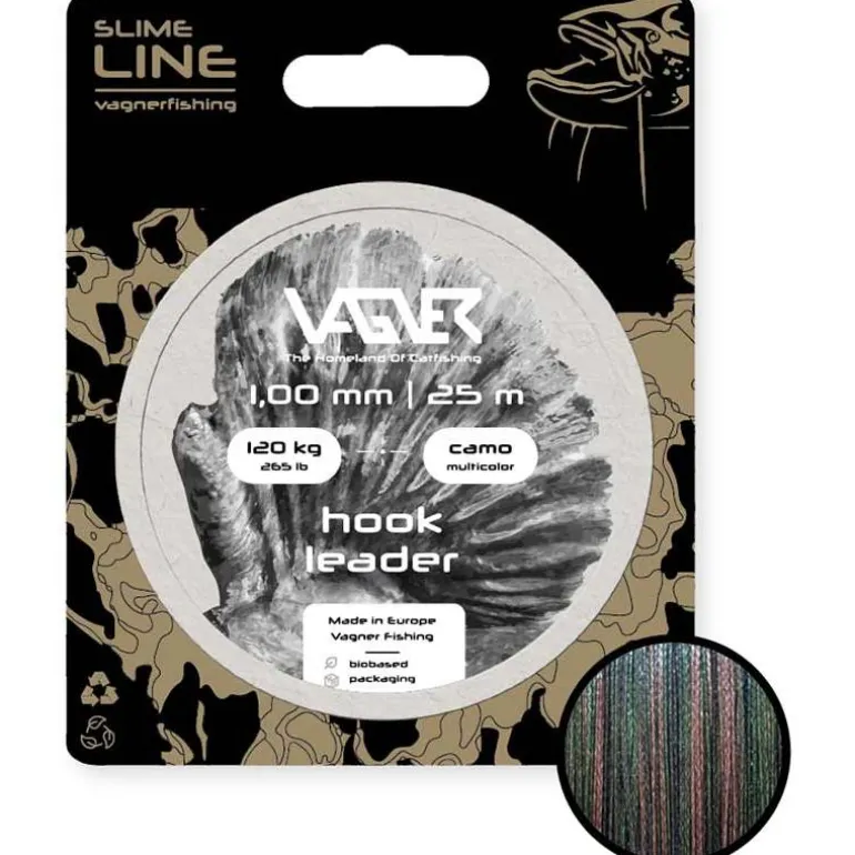 Tresse À Bas De Ligne Vagner Hook Leader Camo Multicolore - 25M