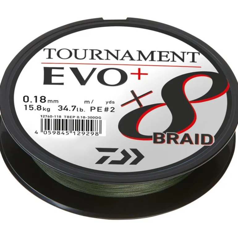 Tresse Daiwa Tournament 8 Braid Evo+ - Vert - 135M