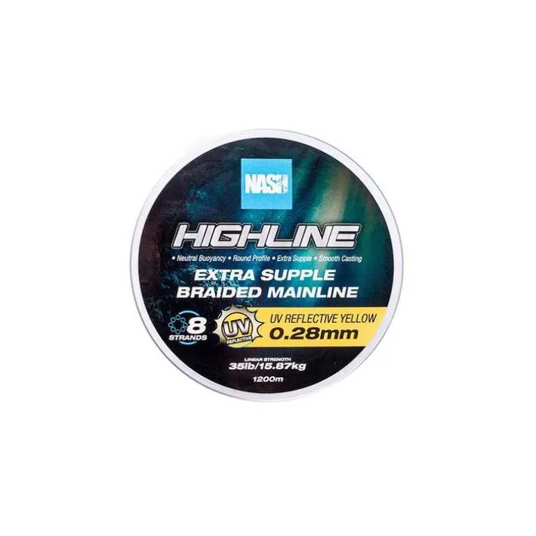 Tresse Nash Highline Floating Braid Uv Yellow - 1200M