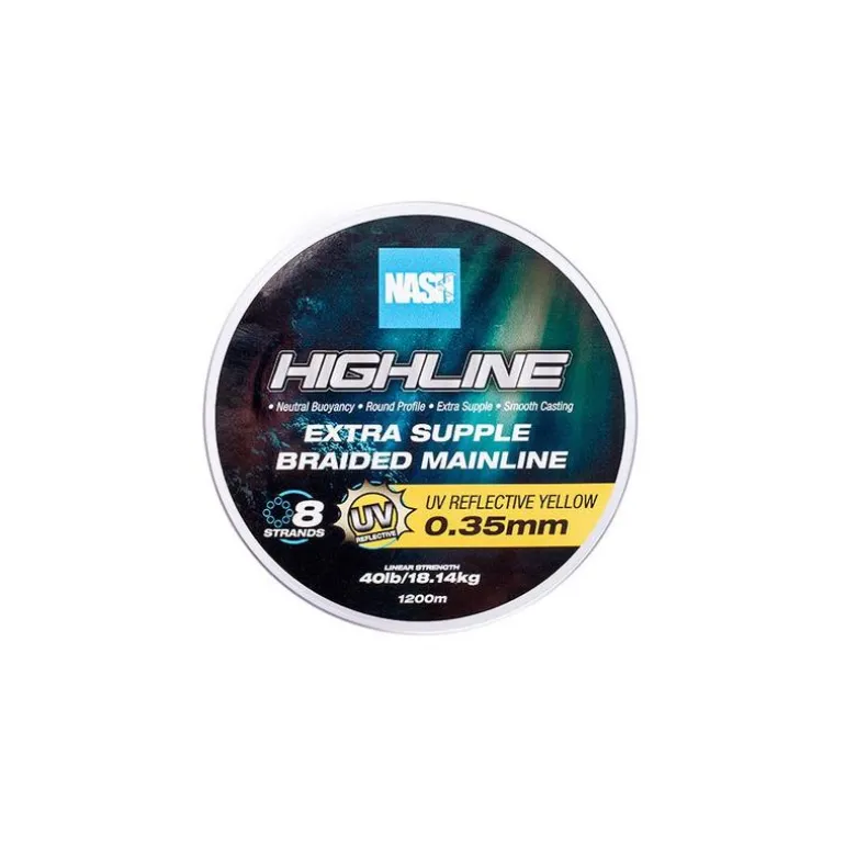 Tresse Nash Highline Floating Braid Uv Yellow - 1200M