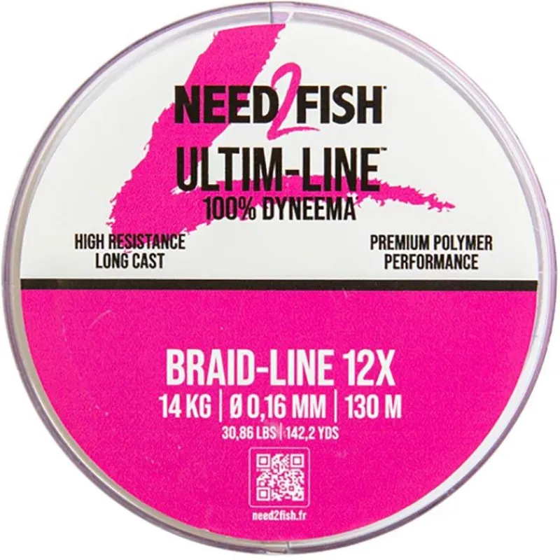 Need2fish Fils - Tresses Silure|Fils - Tresses - Bdl Carnassier^Tresse Ultime Line 12 Brins - Multicolor - 130M