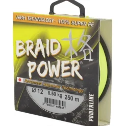 Powerline Fils - Tresses - Bdl Carnassier|Tresses - Fils - Bdl Mer^Tresse Braid Power - Jaune - 250M