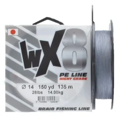 Tresse Powerline Wx8 Grise - 135M